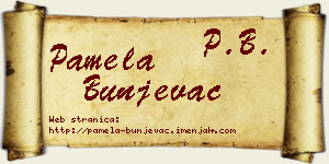 Pamela Bunjevac vizit kartica